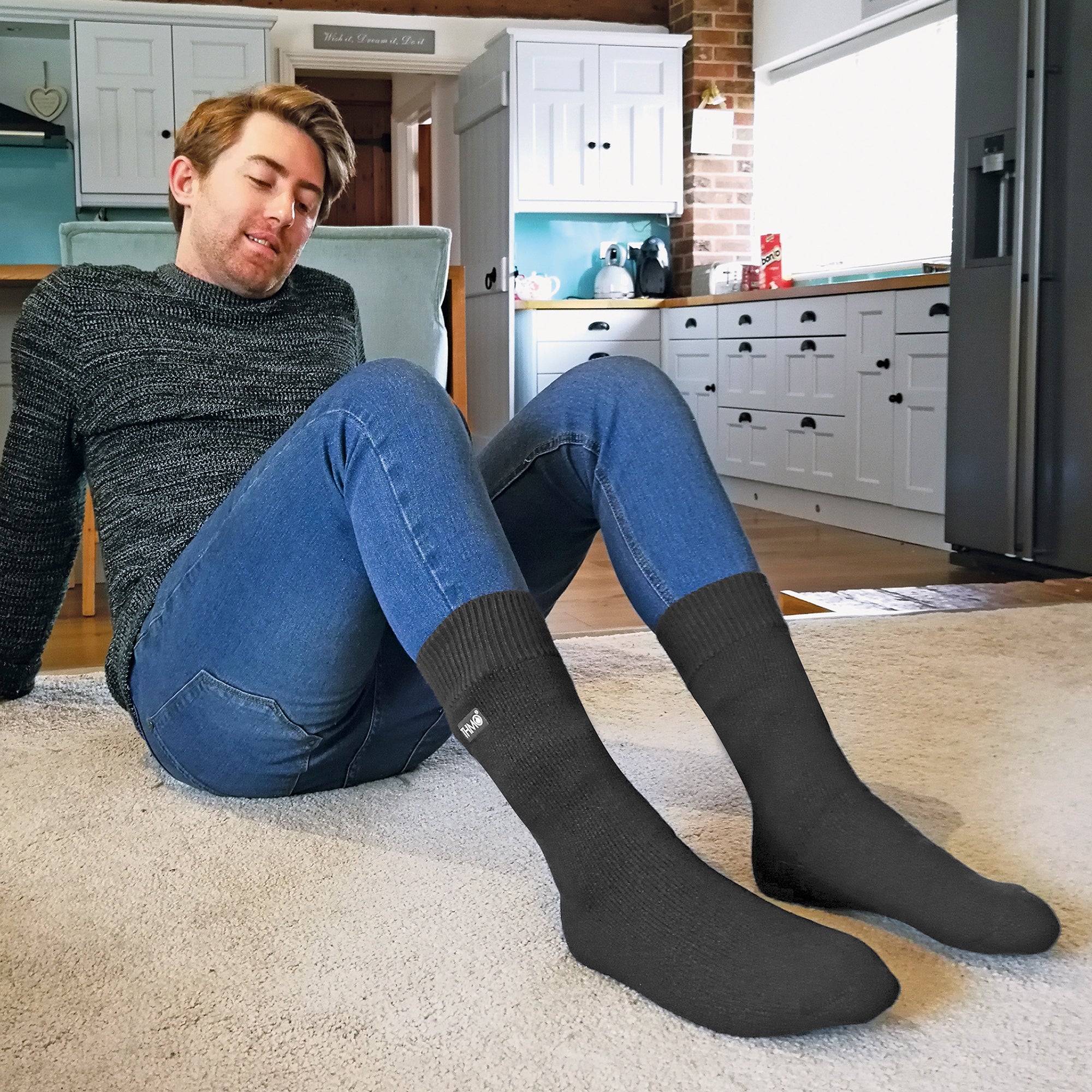 Mens Thick Winter Thermal Socks with Comfort Top (Multipack Options)