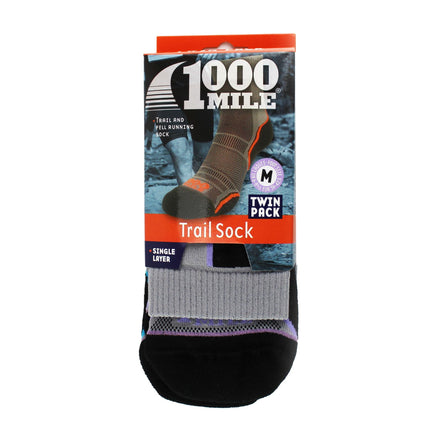 2 Pack Ladies Trail Single Layer Socks