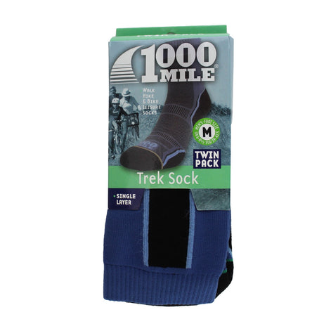 2 Pack Mens Trek Single Layer Socks