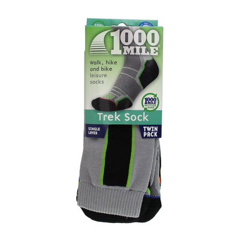 2 Pack Mens Walking Single Layer Socks