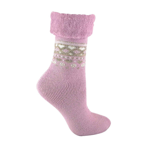 1 Pack Ladies Turn Over Top Warm Nordic Bed Socks for Winter