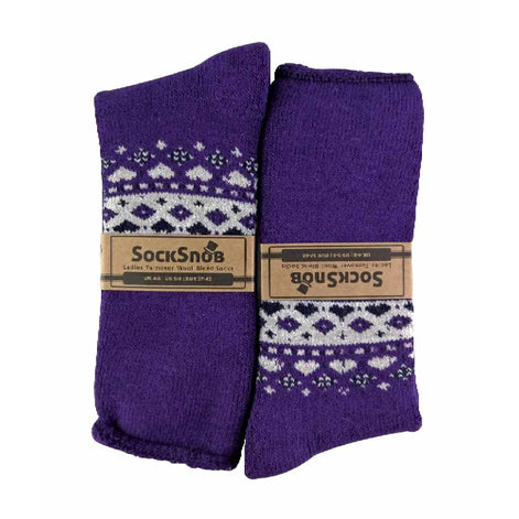 1 Pack Ladies Turn Over Top Warm Nordic Bed Socks for Winter
