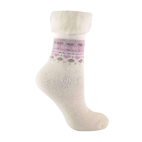 1 Pack Ladies Turn Over Top Warm Nordic Bed Socks for Winter