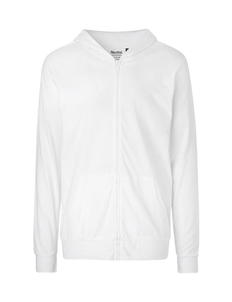 Fairtrade Organic Zipped T-shirt Hoodie: Unisex
