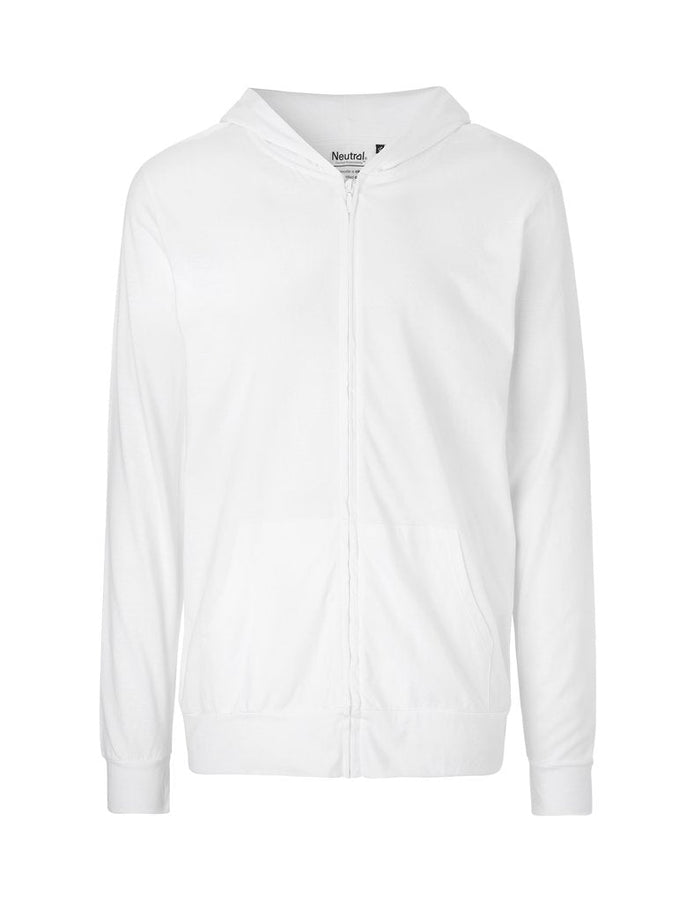Fairtrade Organic Zipped T-shirt Hoodie: Unisex