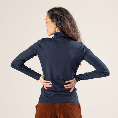 Organic Cotton Turtleneck T-Shirt: Women's