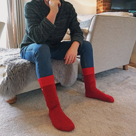 Mens Thick Winter Thermal Socks with Comfort Top (Multipack Options)