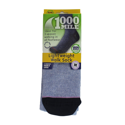 1 Pack Ladies Lightweight Walking Repreve Socks