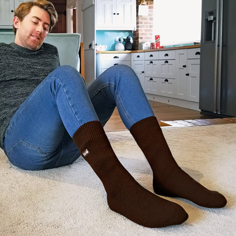Mens Thick Winter Thermal Socks with Comfort Top (Multipack Options)