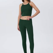 Organic Ribbed Crop Top with Spaghetti Straps: Women's
