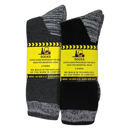 4 Pack Men's Cotton Reinforced Industrial Outdoor Work Socks