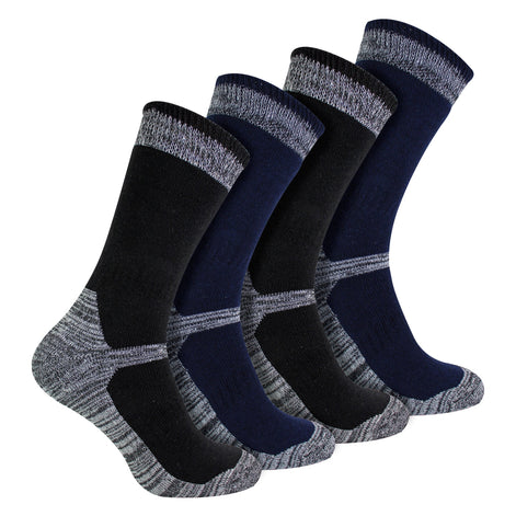 4 Pack Men's Cotton Reinforced Industrial Outdoor Work Socks