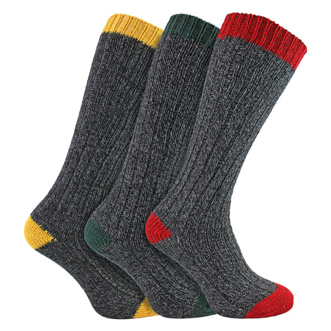 3 Pairs Extra Long Warm Wool Ladies Socks