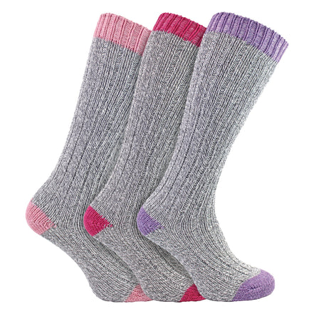 3 Pairs Extra Long Warm Wool Ladies Socks
