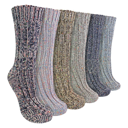 Ladies 6 Pack Alpaca Boot Socks