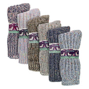 Ladies 6 Pack Alpaca Boot Socks
