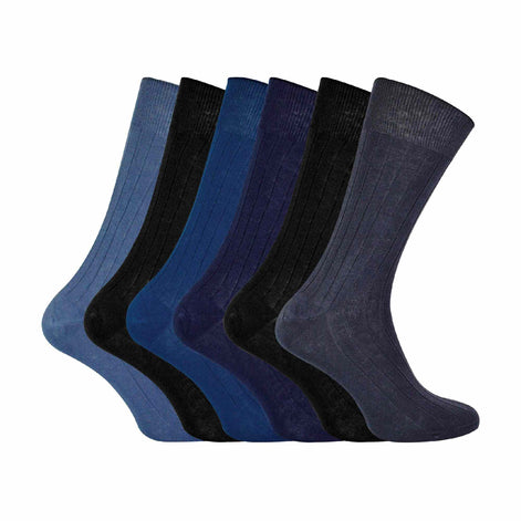6 Pack Men's 100% Egyptian Cotton Dress Socks