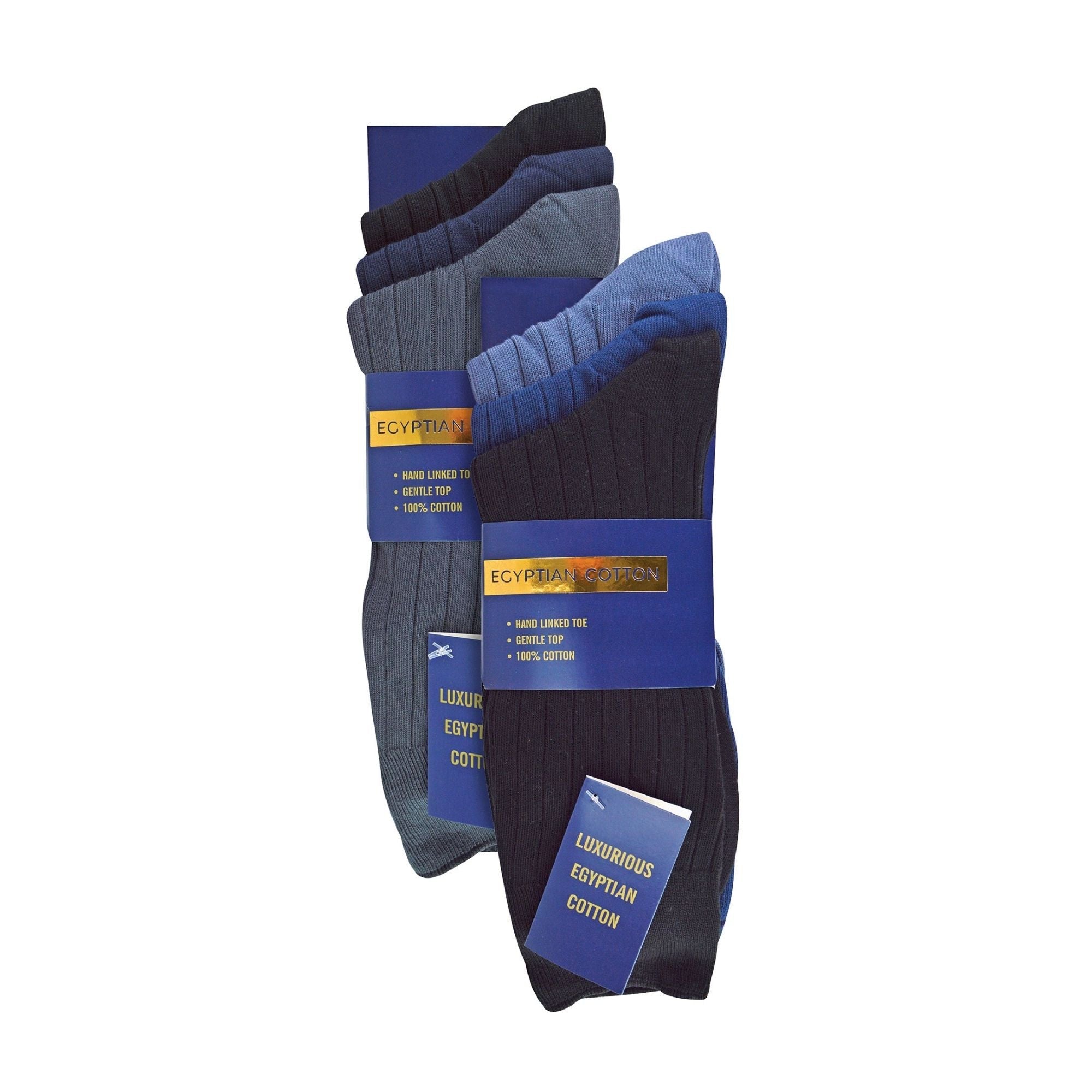 6 Pack Men's 100% Egyptian Cotton Dress Socks