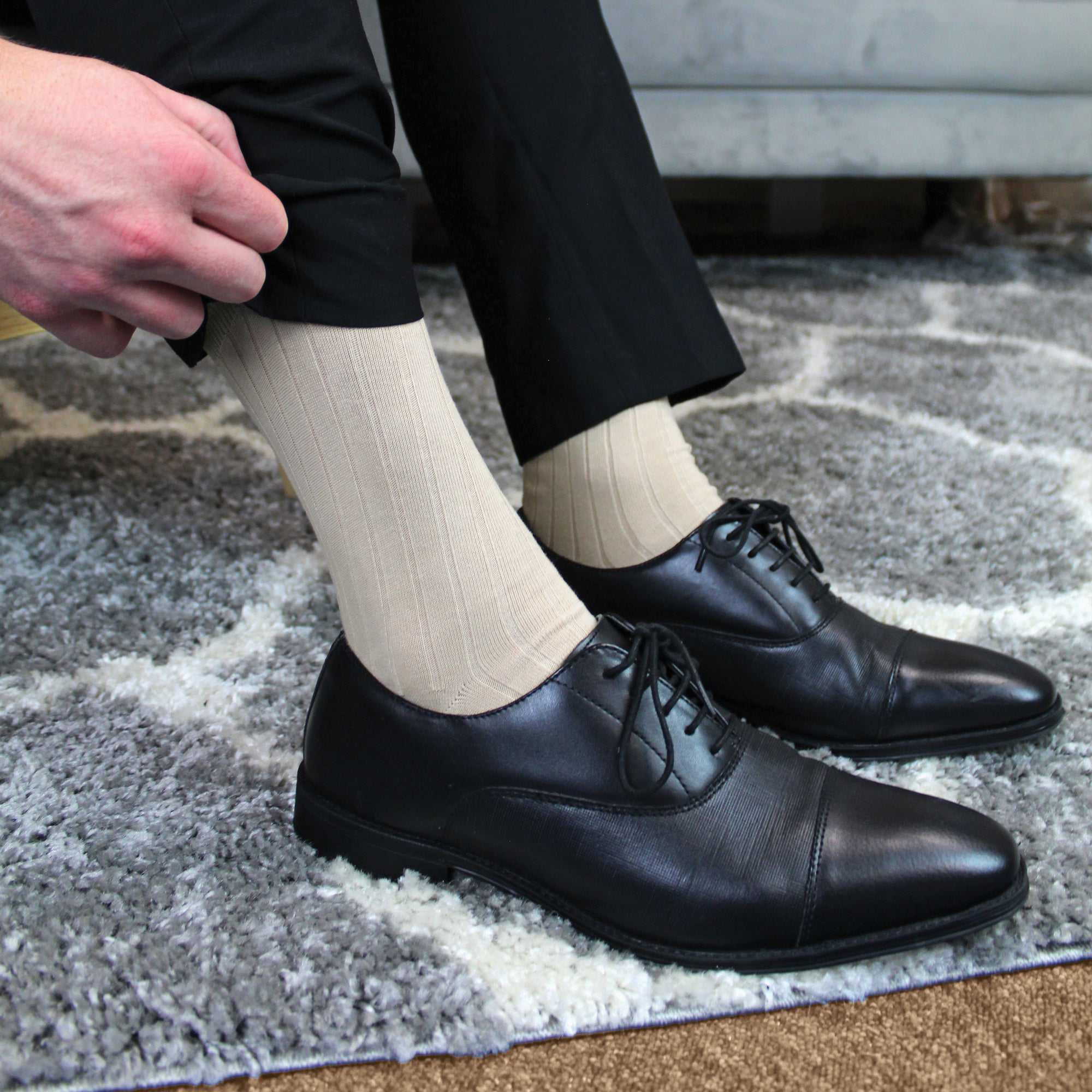 6 Pack Men's 100% Egyptian Cotton Dress Socks