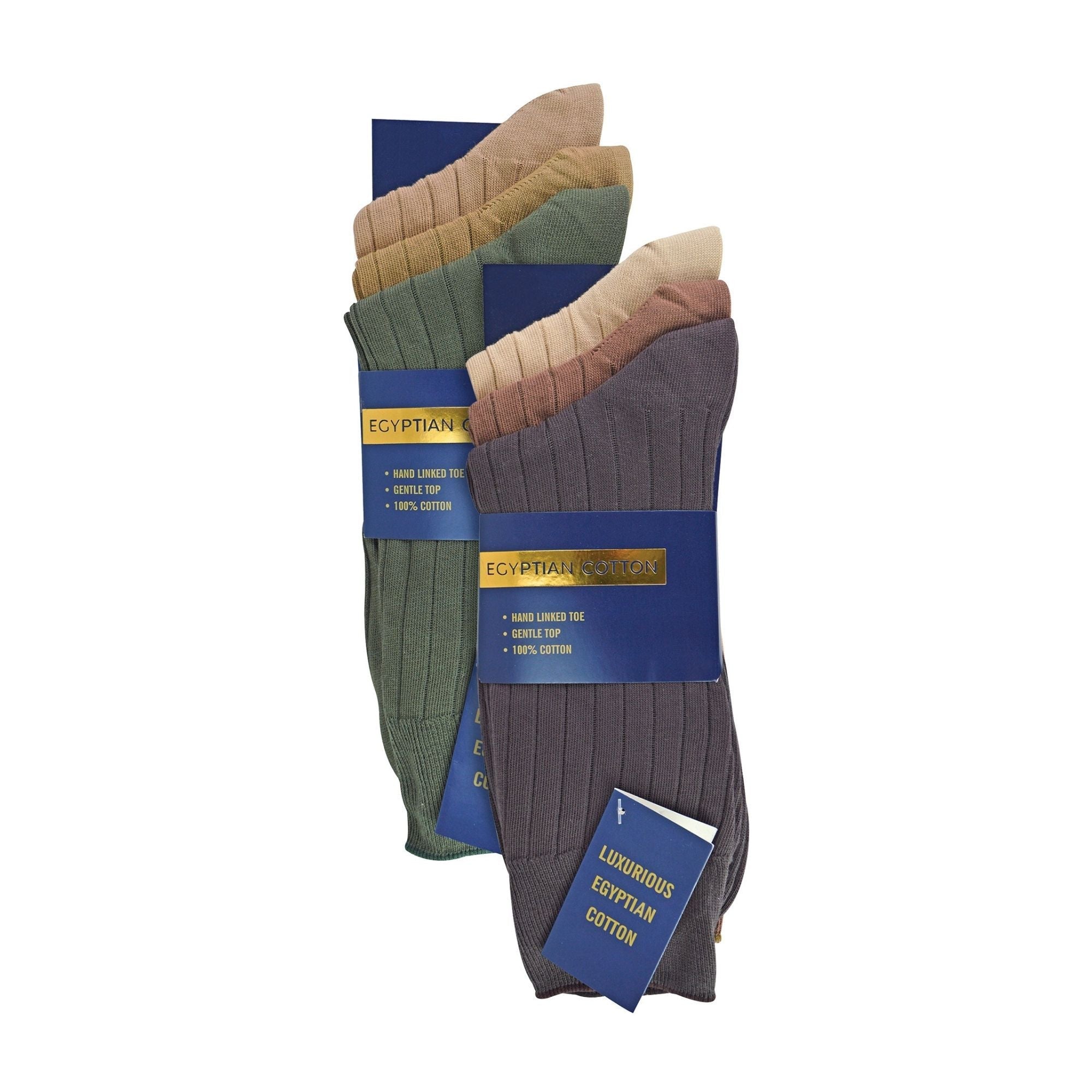 6 Pack Men's 100% Egyptian Cotton Dress Socks