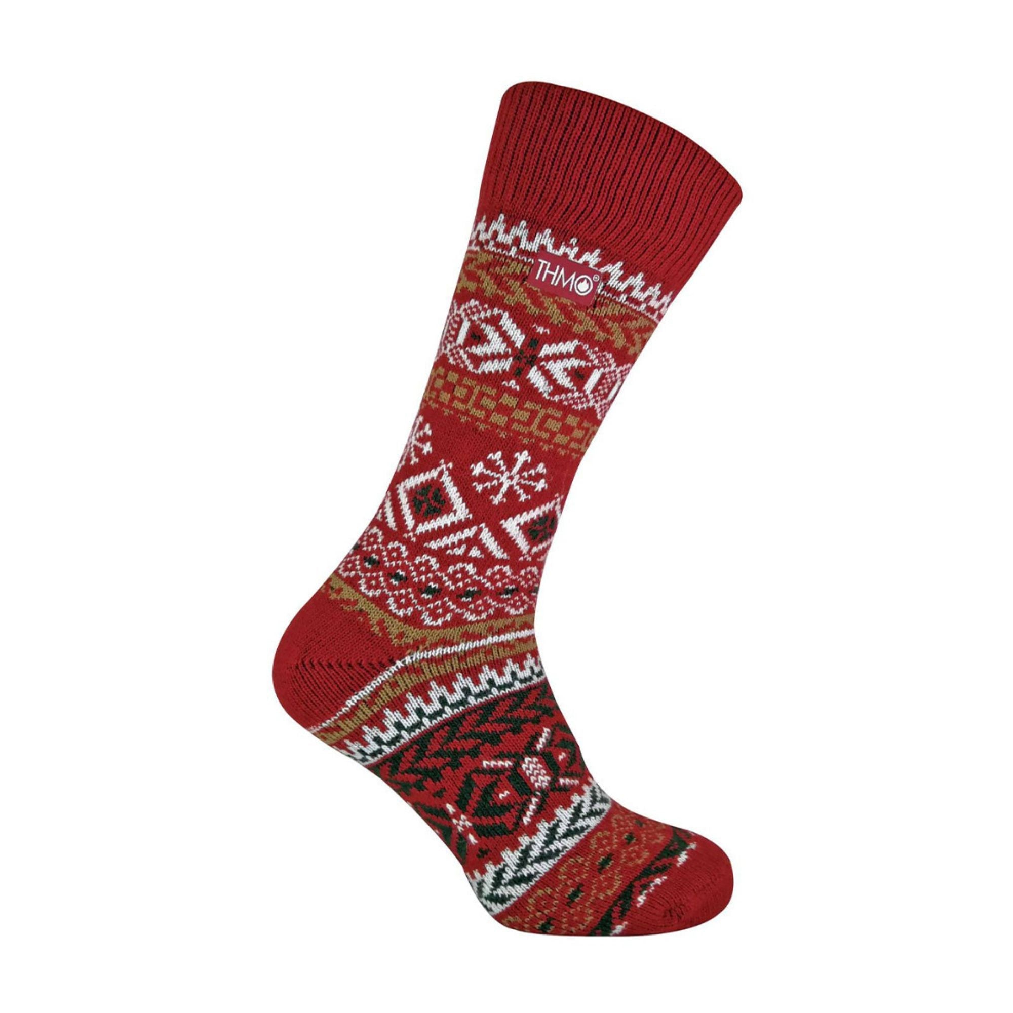 1 Pack Men's Vintage Nordic Thermal Thick Wool Blend Socks