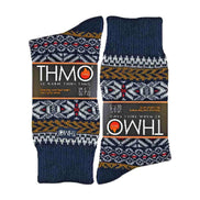 1 Pack Men's Vintage Nordic Thermal Thick Wool Blend Socks