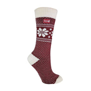 1 Pack Ladies Vintage Nordic Fairisle Winter Thermal Wool Blend Socks