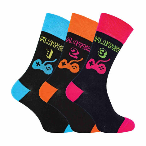 3 Pack Men's Retro Gaming Funky Novelty Video Game Socks