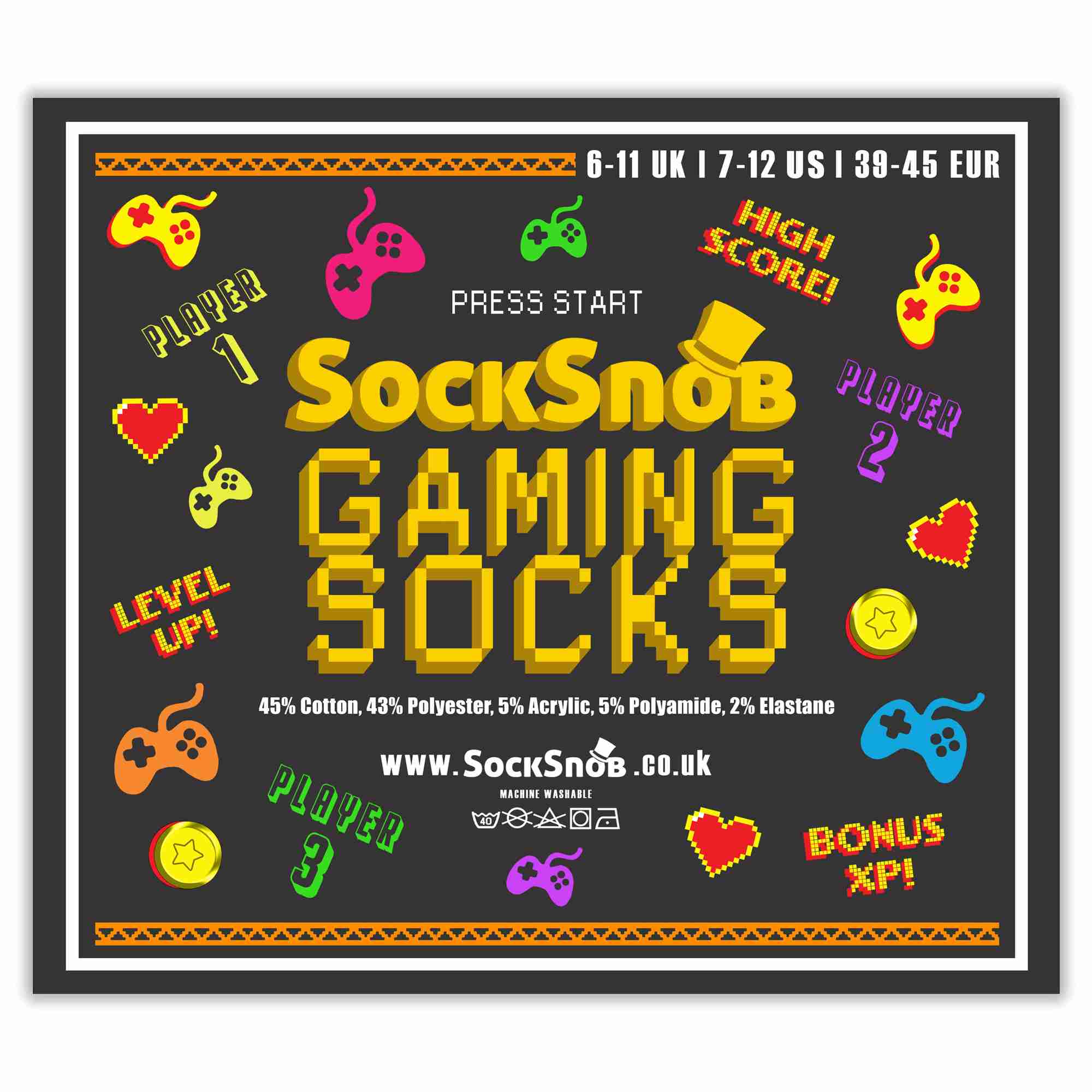 3 Pack Men's Retro Gaming Funky Novelty Video Game Socks