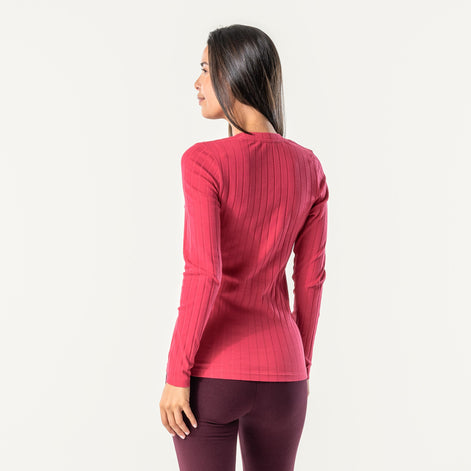 Essential Ribbed Long Sleeve Tee — Women's