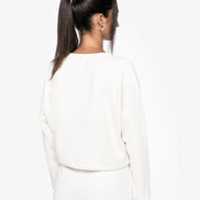 Organic Oversized Cropped Sweatshirt: Women's