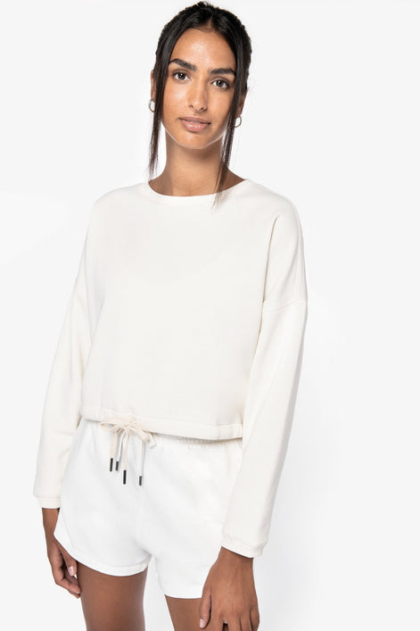 Organic Oversized Cropped Sweatshirt: Women's