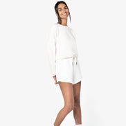 Organic Oversized Cropped Sweatshirt: Women's