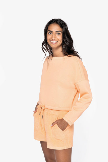 Organic Oversized Cropped Sweatshirt: Women's