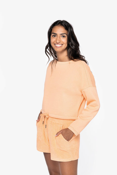Organic Oversized Cropped Sweatshirt: Women's