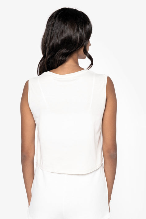 Organic Faded Cropped Tank Top: Women's