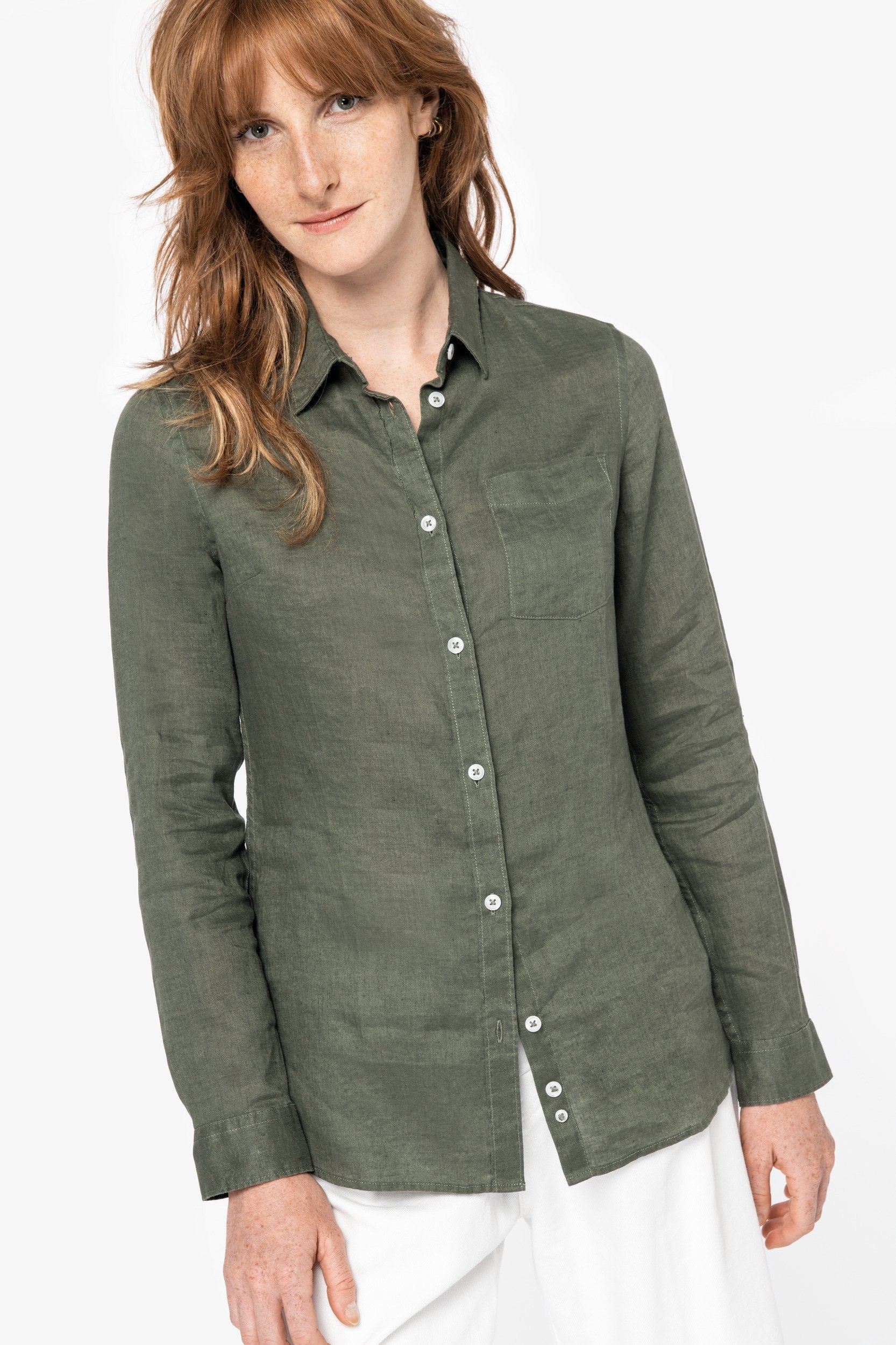 Linen Long Sleeve Shirt: Women's