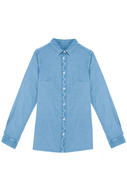 Organic Washed Long Sleeve Shirt: Ladies