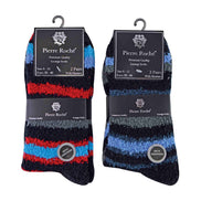 4 Pack Men's Cosy Soft Fluffy Slipper Bed Socks with Grips