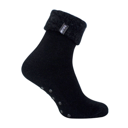 1 Pack Men's Soft Plush Lined Slipper Bed Socks