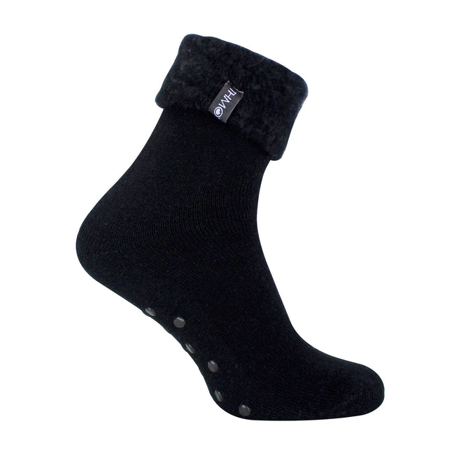 1 Pack Men's Soft Plush Lined Slipper Bed Socks