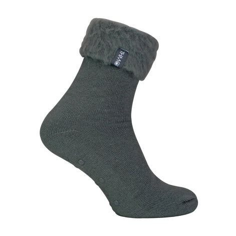 1 Pack Men's Soft Plush Lined Slipper Bed Socks