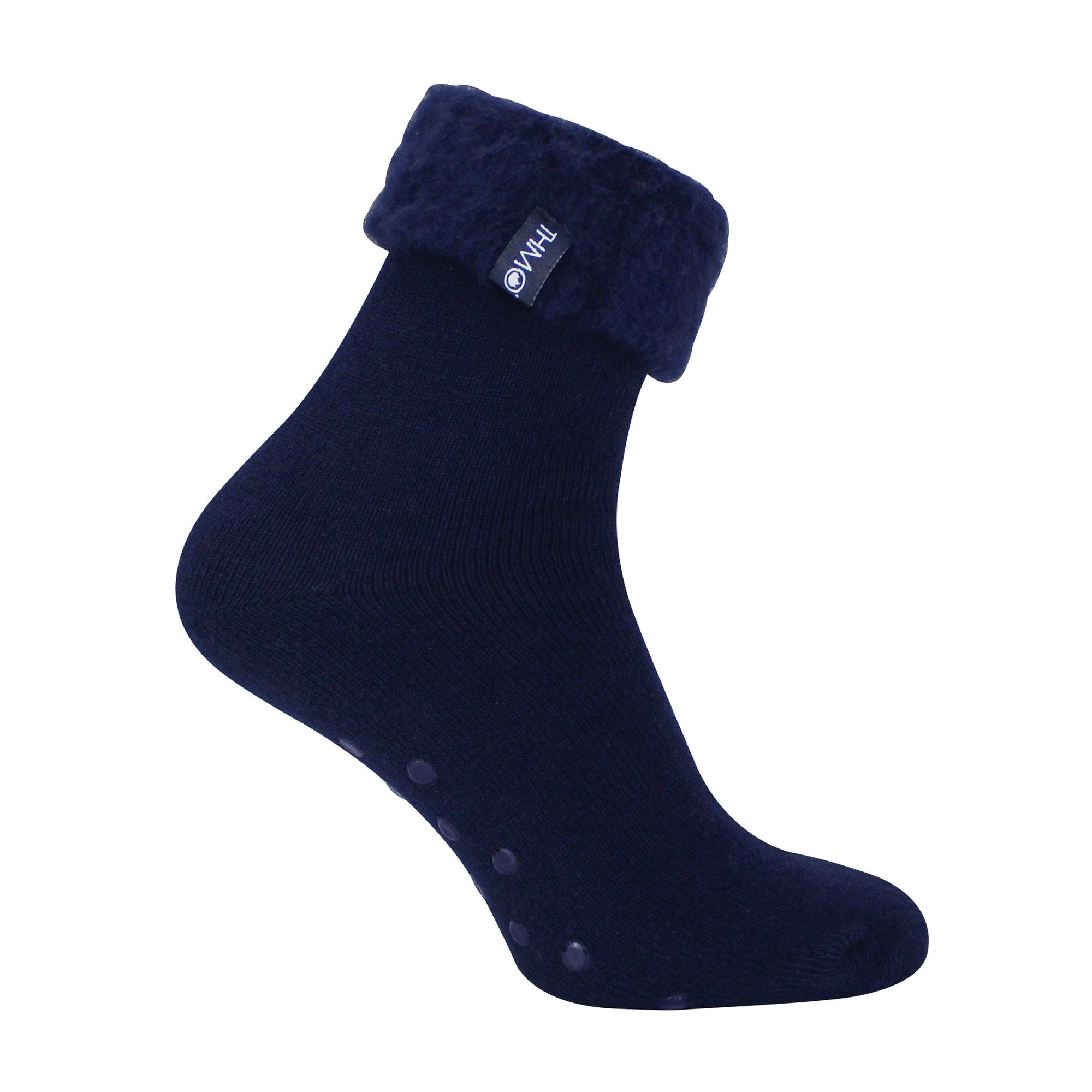 1 Pack Men's Soft Plush Lined Slipper Bed Socks
