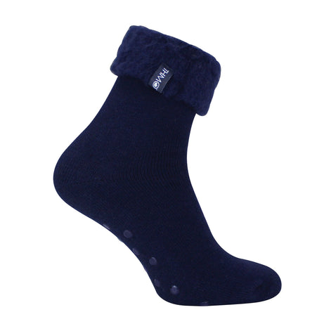 1 Pack Men's Soft Plush Lined Slipper Bed Socks