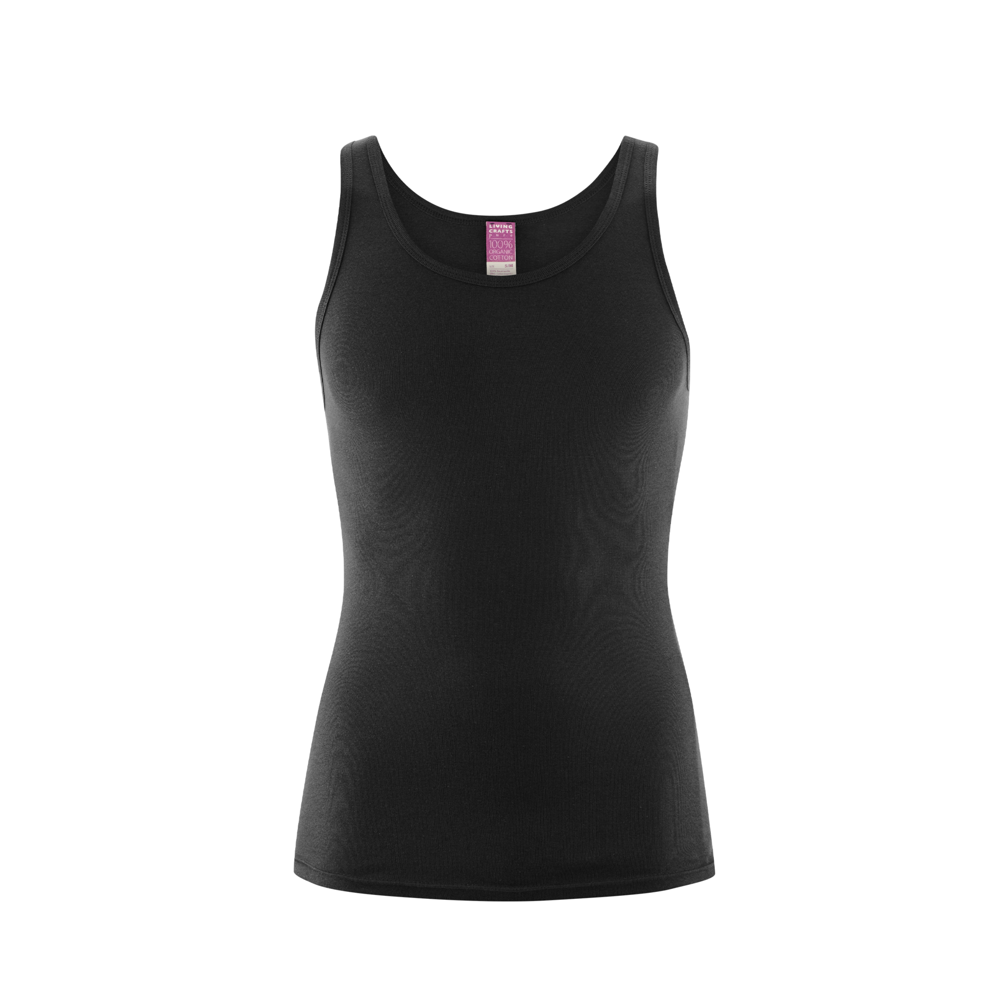 Organic Cotton Ribbed Vest: Mens