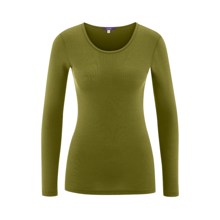 Wool & Organic Cotton Long Sleeve T-Shirt: Women's