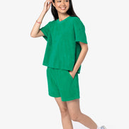 Organic Towel-Feel Shorts: Ladies