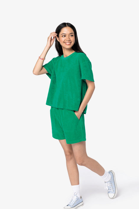Organic Towel-Feel Shorts: Ladies