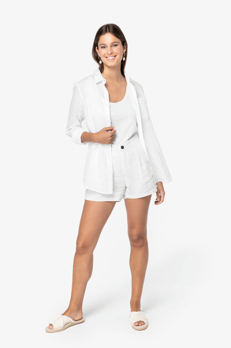 Linen Long Sleeve Shirt: Women's