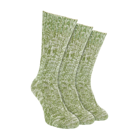 3 Pack Men's 100% Wool Socks with Reinforced Heel and Toe